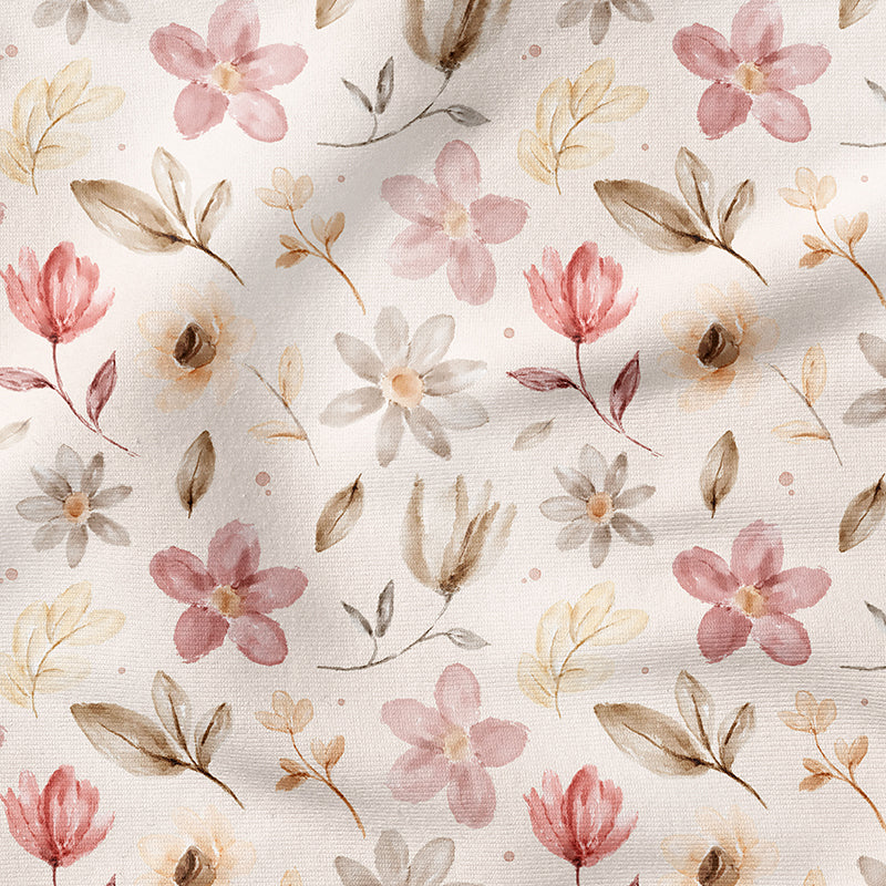 0.5m Biojersey Flowers neutral