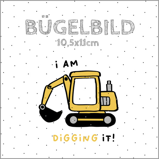 Bügelbild Diggin it | 10,5x11cm