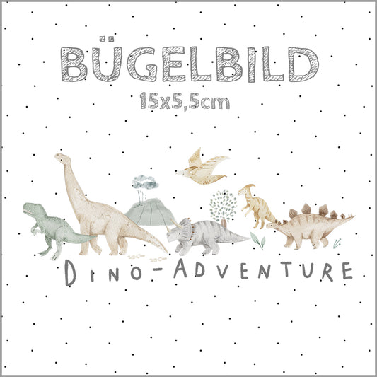 Bügelbild Dino-Adventure | 15x5,5cm