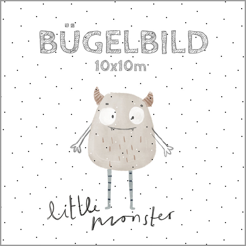 Bügelbild Little Monster | 10x10cm