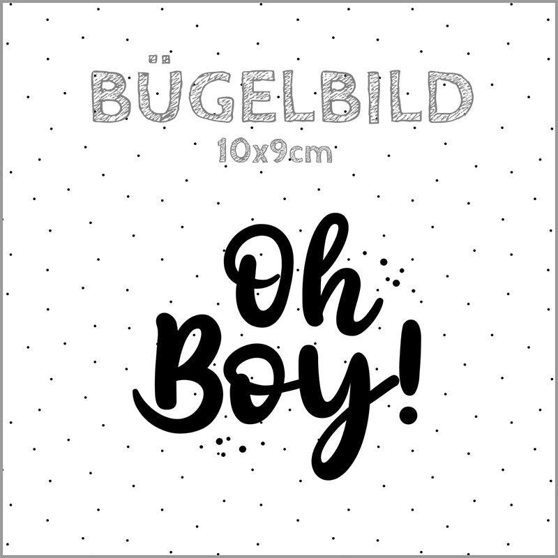 Bügelbild Oh Boy | 10x9cm