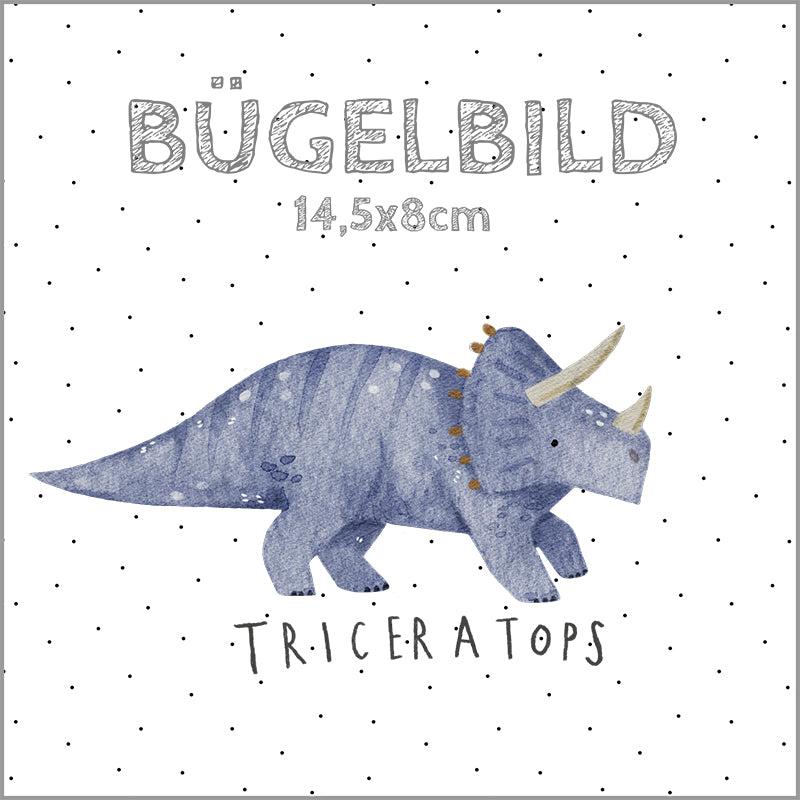 Bügelbild Triceratops | 14,5x8cm