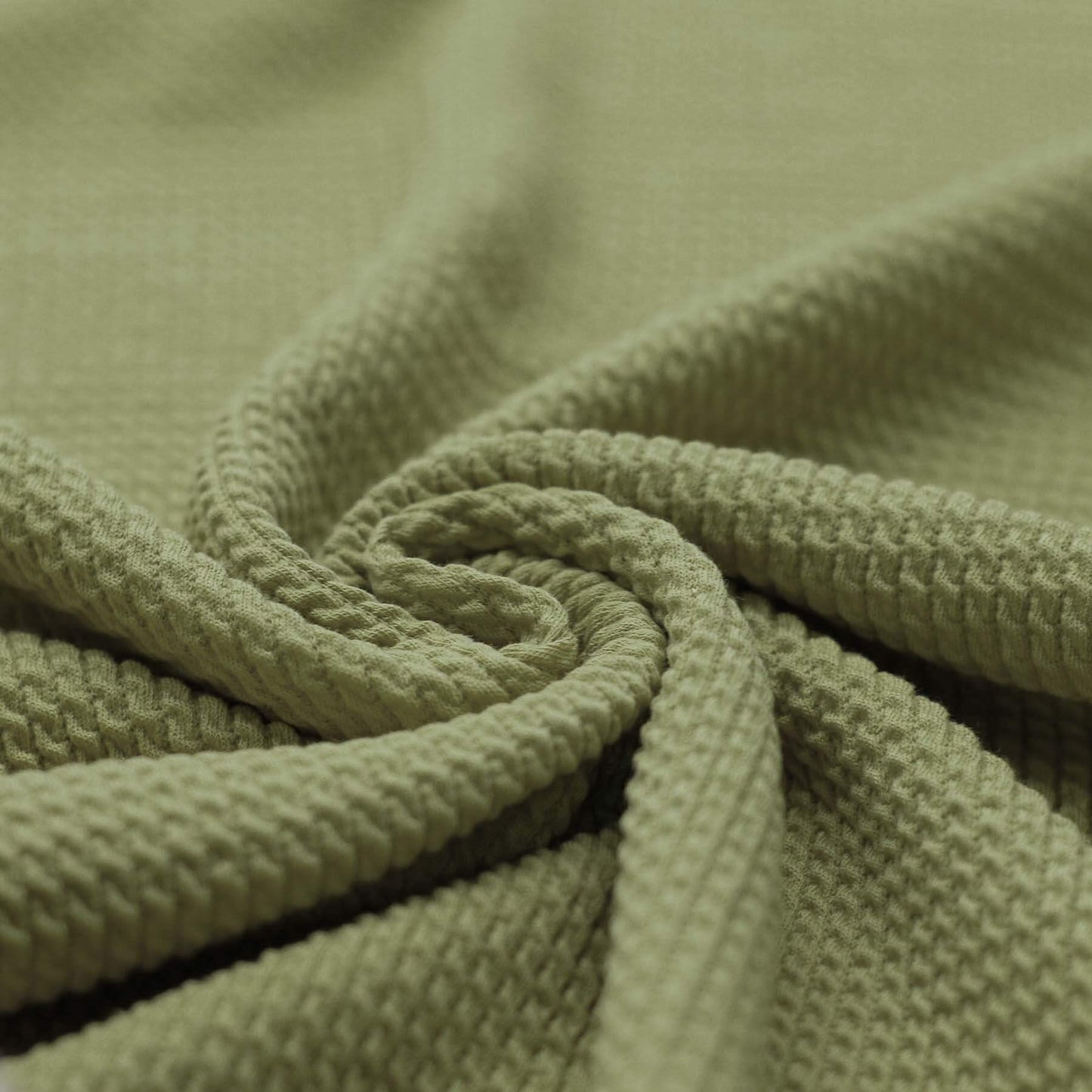 0.5m Mini-Zopfmuster-Jersey olive