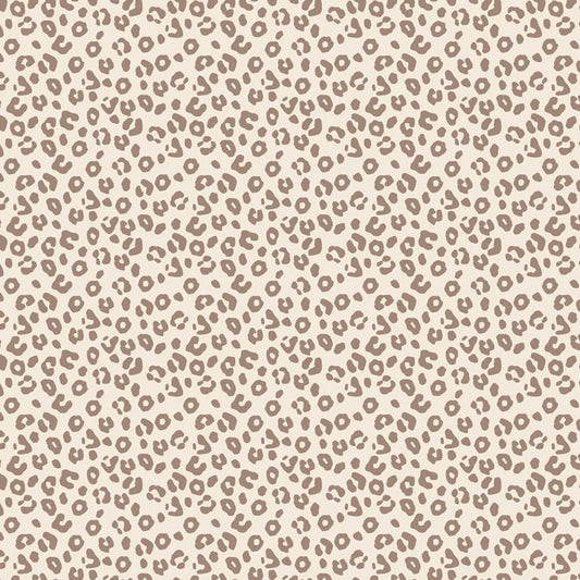 RESTSTÜCK 100cm Ribjersey Leopardenmuster beige