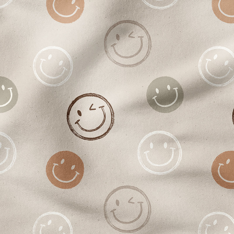 0.5m BIO Ribjersey Smiley taupe