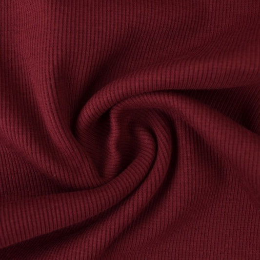 0.5m Bündchen gerippt bordeaux