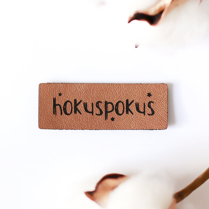 Kunstlederlabel Hokuspokus | 1 Stück