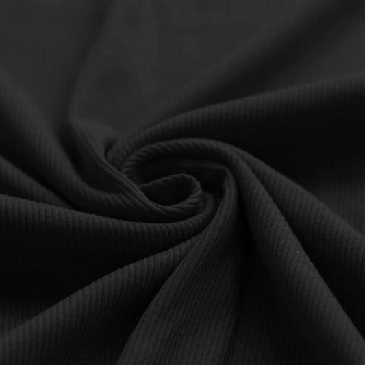 0.5m Ribjersey schwarz