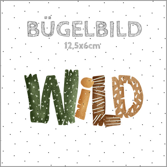 Bügelbild Wild  | 12,5x6cm