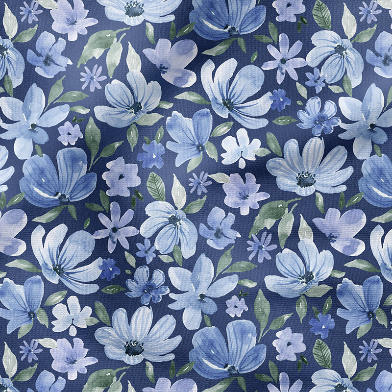 0.5m Biojersey Boho Floral navy